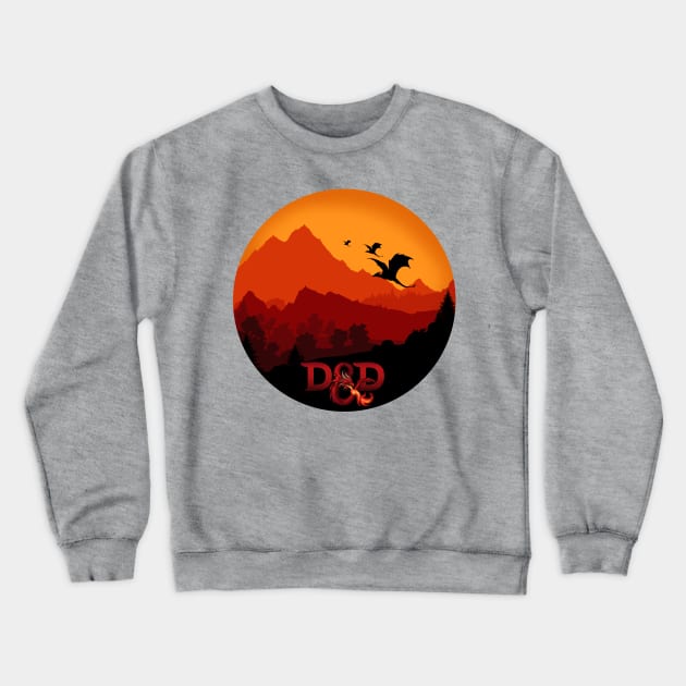 DnD Black Dragons Crewneck Sweatshirt by Anilia